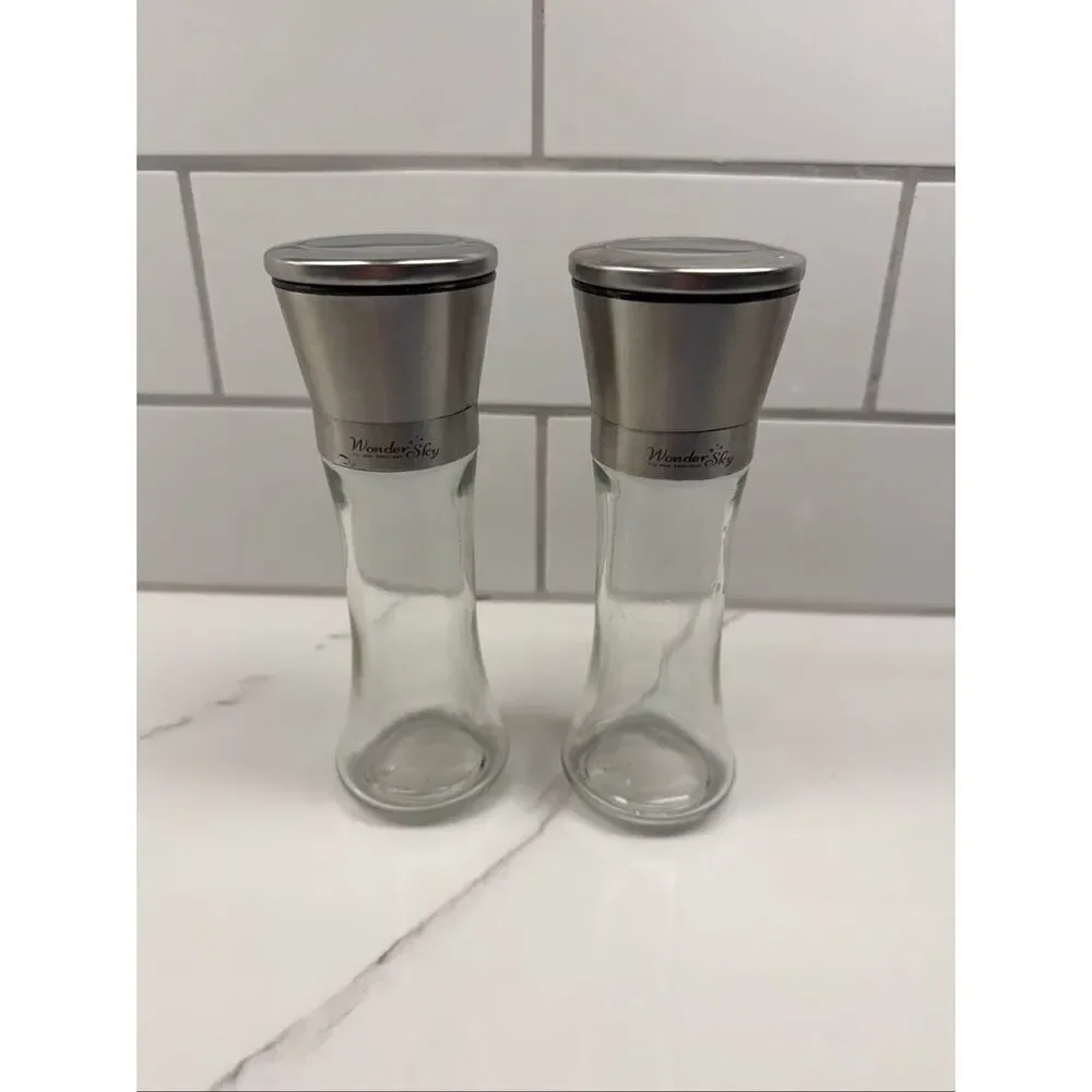 Wonder Sky Large Salt and Pepper Stainless Steel Grinder Set!